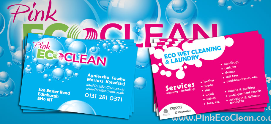 Pink Eco Clean - A5 Flyers, business cards